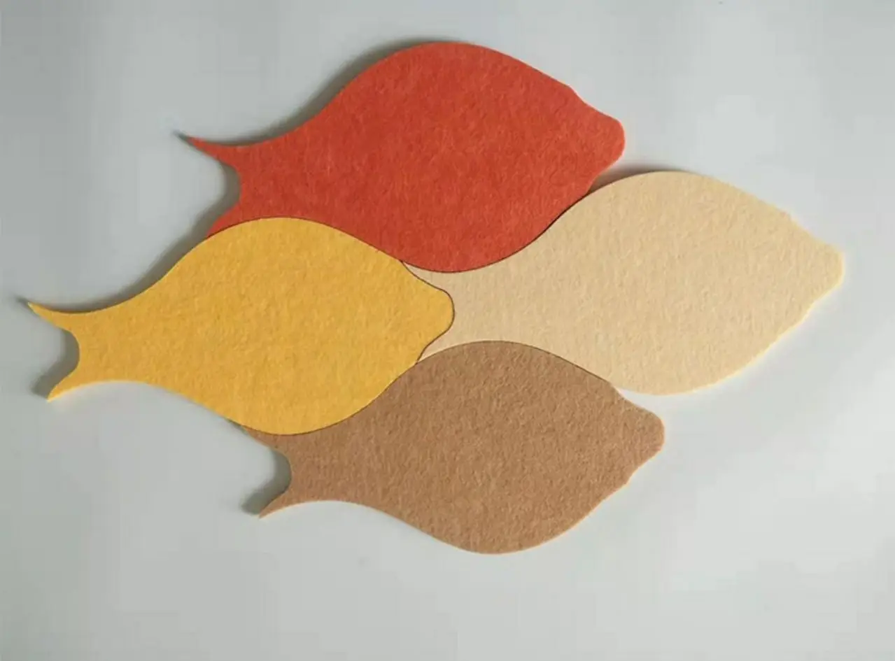 Environmental protection felt wall sticker Nordic modern decoration background with  felt sheets message board function design