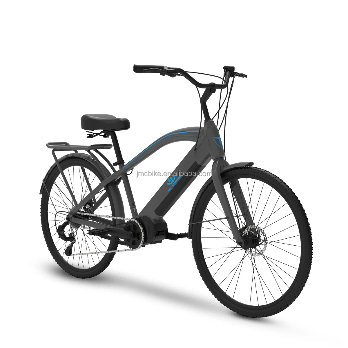 26 inch 48V Aluminum Alloy EBike Riding Power Assisted Electric Off-road Mountain Bicycle with Rear Rack