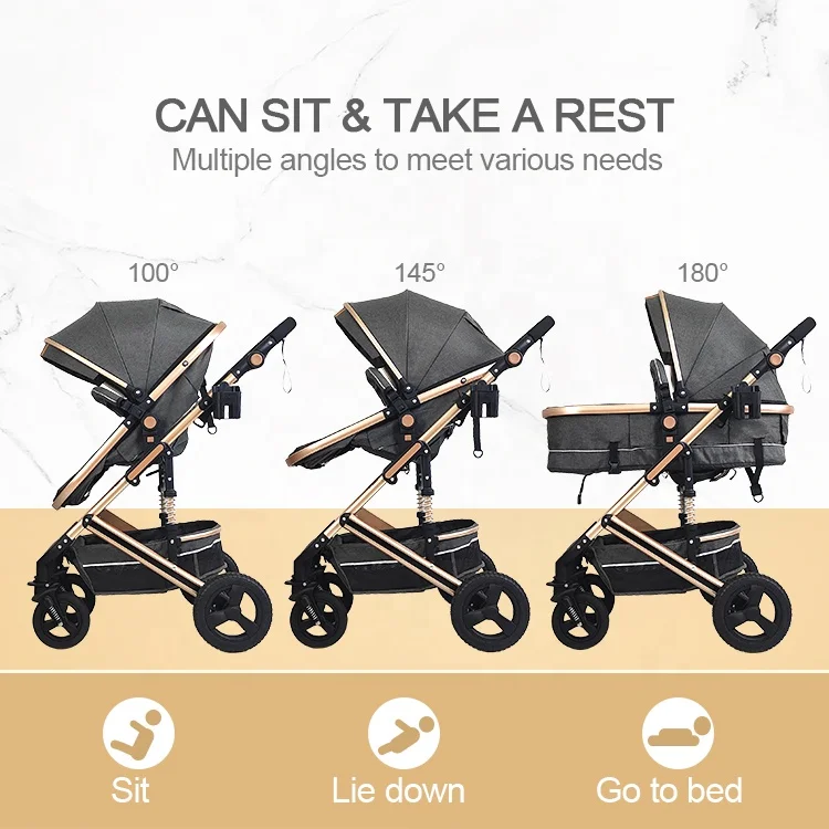 Baby Stroller Combo Car Seat Travel System Wagon S Foldable Baby Pram Baby Pram 3 In 1 European