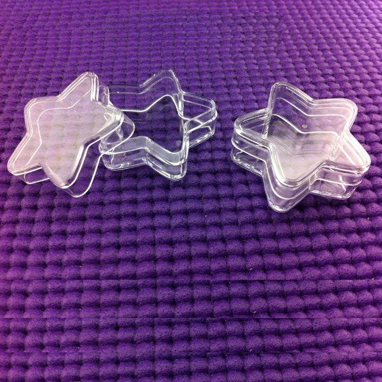 Empty 5G Eyeshadow Palette Case Clear Cute Five Star Shape Small Plastic Cream Jar Refillable Eye Shadow Packaging Storage Box