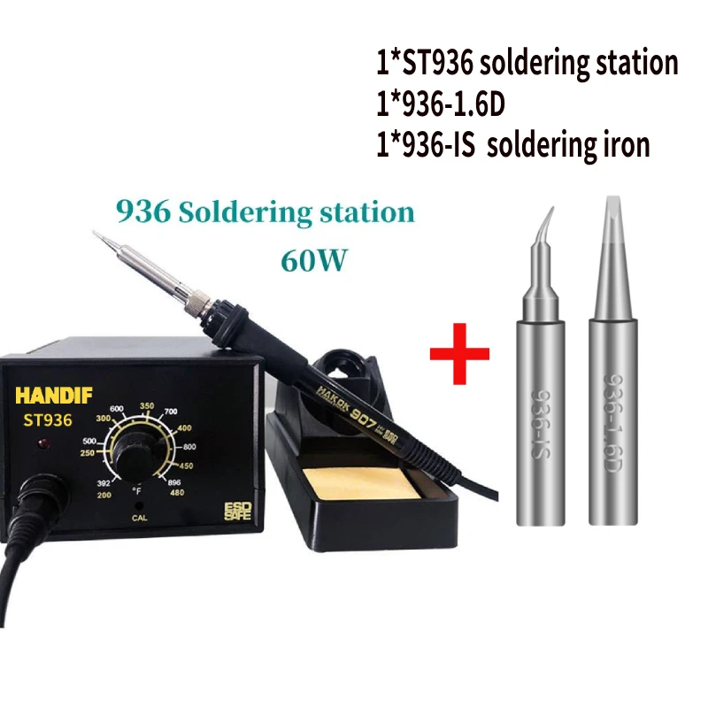 Factory Hot Sale for Good Quality Handif ST936 Soldering Station 60W Lead Free High Precision soldering Iron with ESD 907 Handle