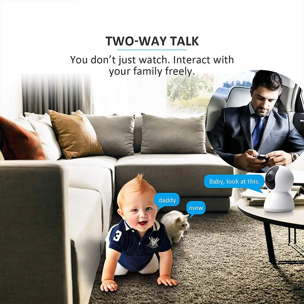 
Xiaomi Mi Smart IP Cam 1080P 360 Wifi Wireless Home Security Camera Baby Pet Monitor 