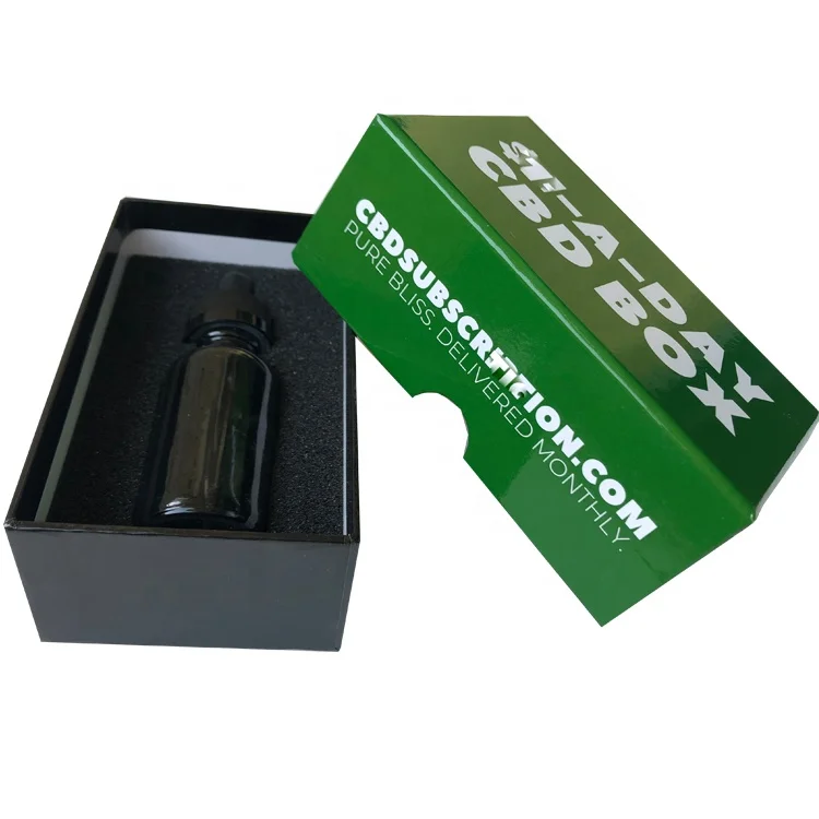 High quality full spectrum CBD Oil Tincture rigid paper packaging gift box, cbd hemp plant oil paper packing gift box wholesale