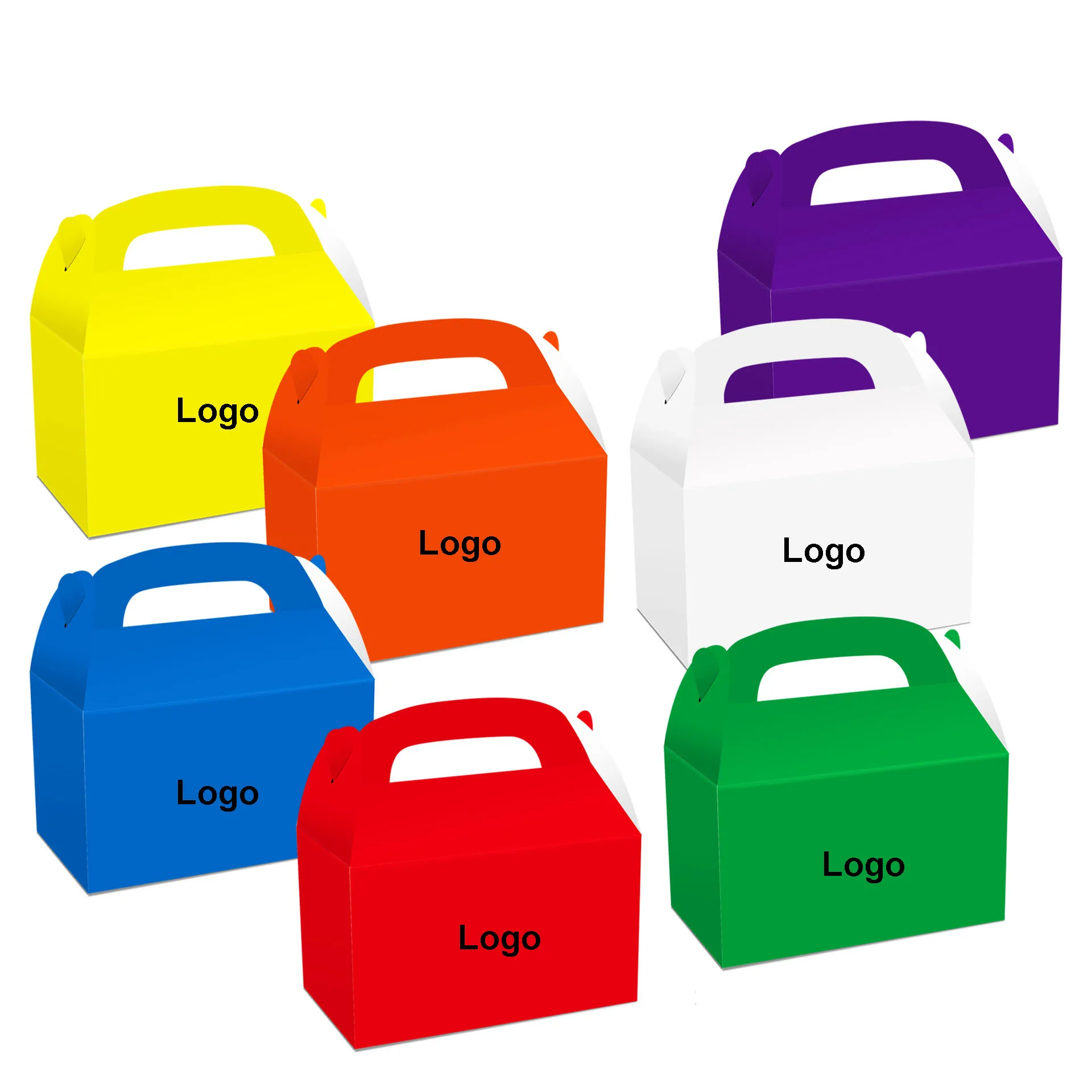 Take Away Food Packaging Paper Boxes  Mini Gift Custom Logo Printing Bakery Cake Boxes For Doughnut