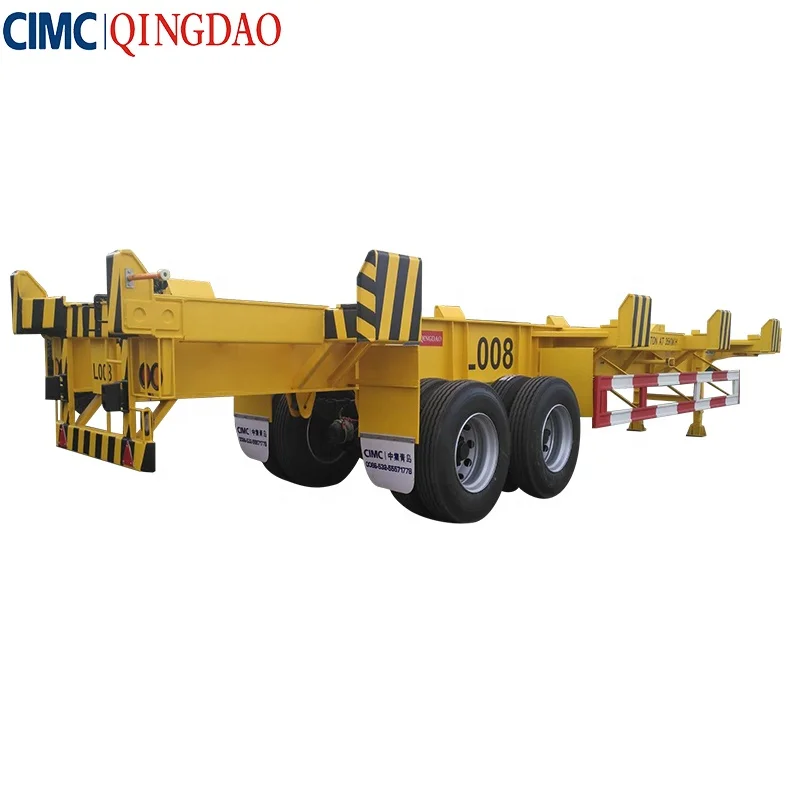 China CIMC 45ft  container  port yard terminal skeleton trailer