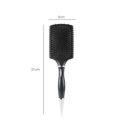 Hot selling black and white rat tail hair brush soft scalp massage anti static cushion hair brush