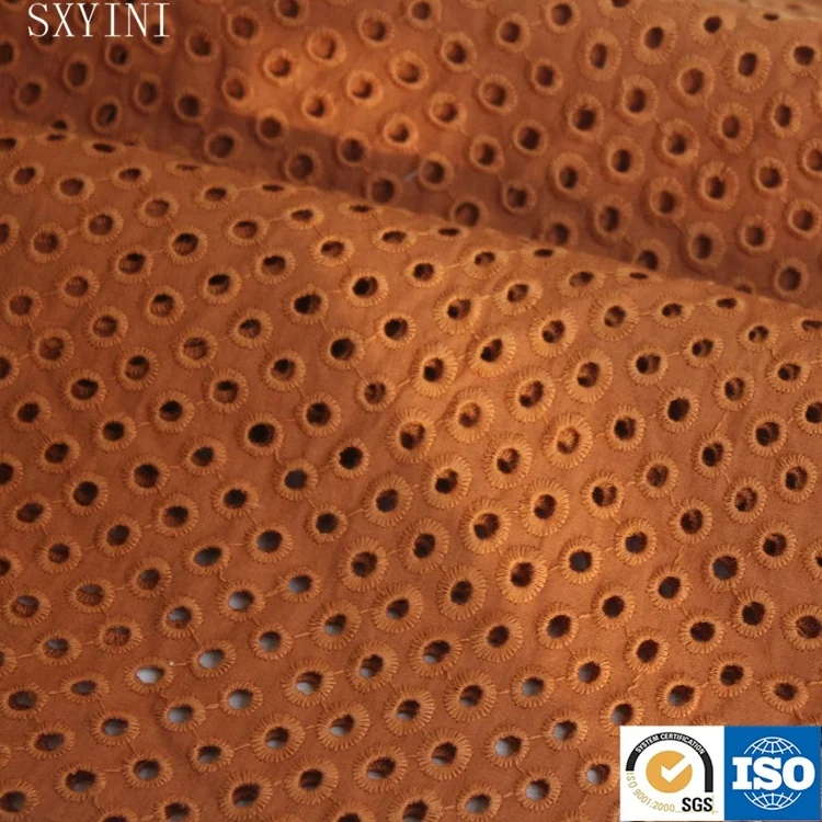 100% cotton Chicken embroidery lace fabric