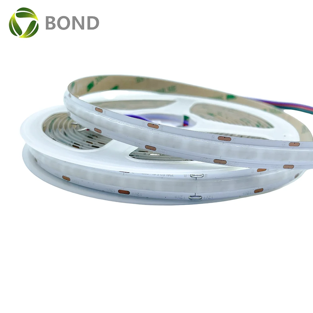 Chasing Running 720led Black Pcb Cob Rgbic Led Tape 12v 24v App Control Smart Rgb Cob Led Strip Light For Home Room Decor