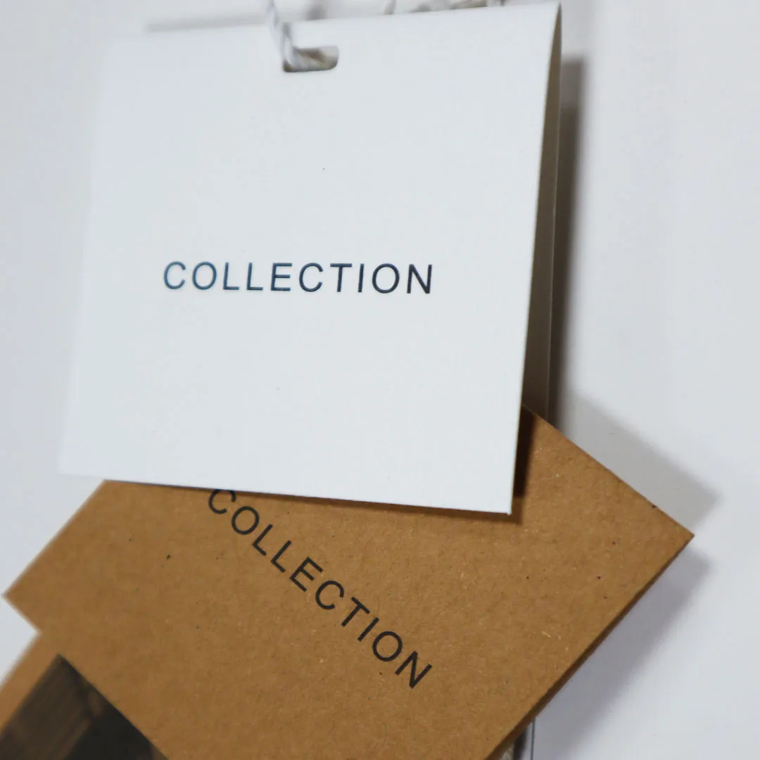 Custom Own Logo Hangtags Printed wrapping paper Hang tag For Clothing Tabs