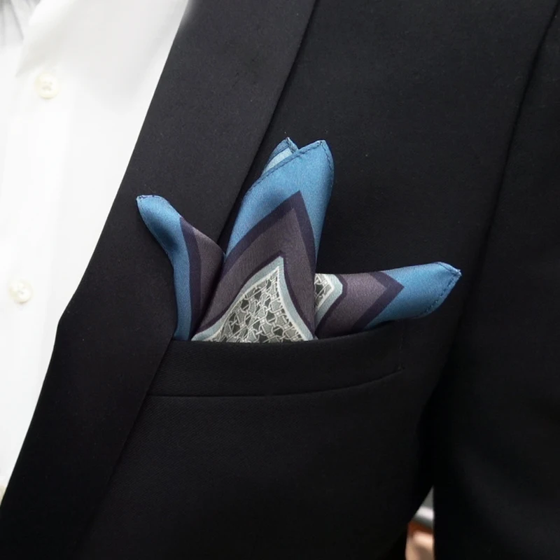 
custom print silk pocket square for designers 
