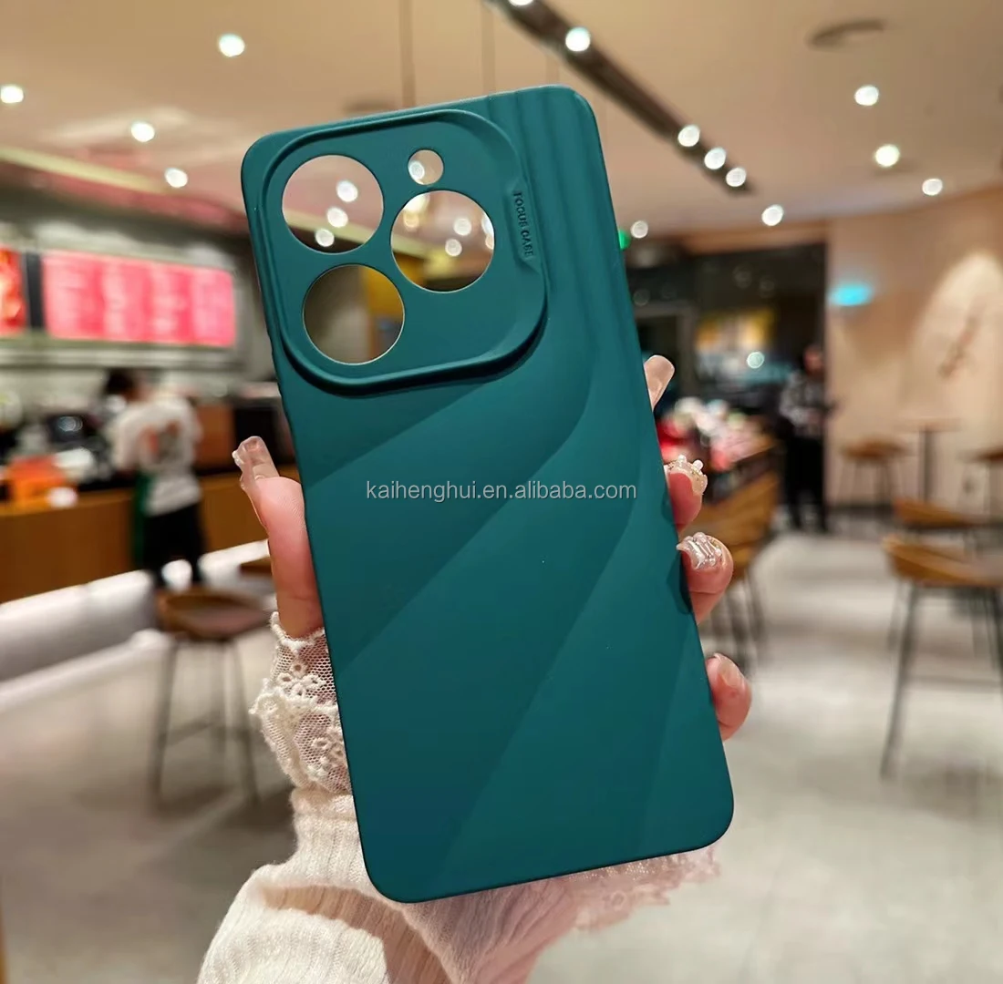 New Solid Color TPU Back Cover Soft Design case for iPhone 13 14 15 plus Promax Wave pattern phone case