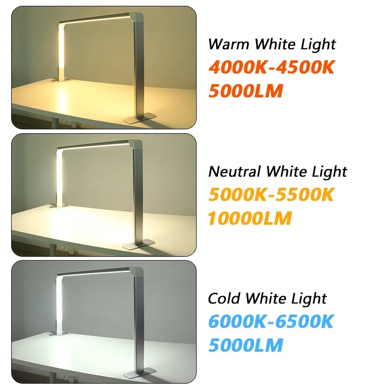 Wholesale Square Shape Nail Salon Folding LED Table Lamp 36W Manicure Acrylic Nails Desk Table Lamp for Tattoo Eyelash Extension