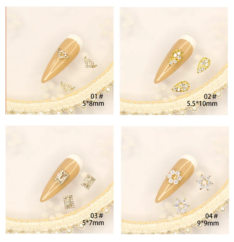 1 Pcs Flat Back Rhinestones for Nails Summer Art 3D Zircon Trendy Nail Accessories DIY Manicure Diamond Jewelry Nail Rhinestones