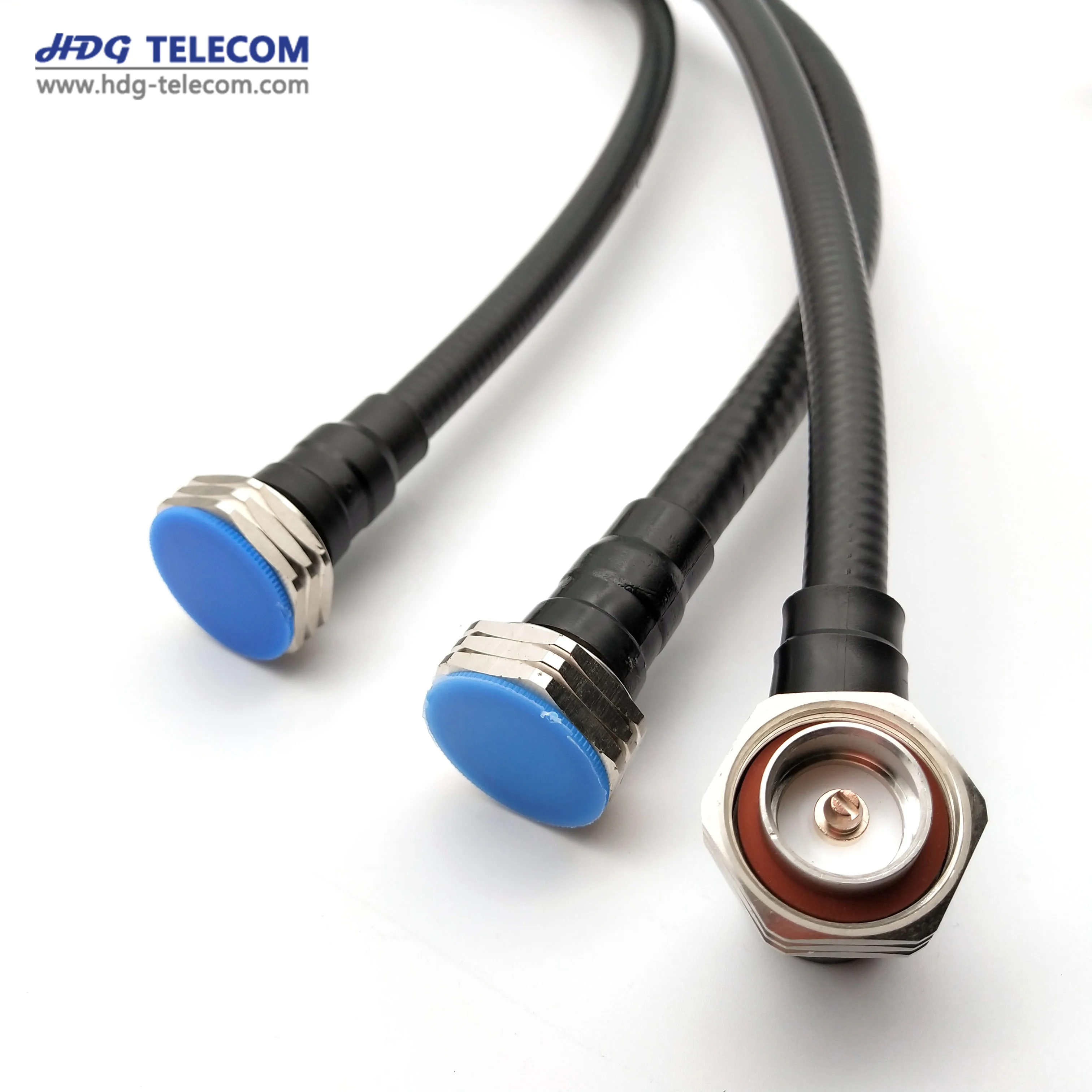 1/2 Feeder RF Coaxial Jumper Cable With 7/16 DIN Male Right Angle Connector