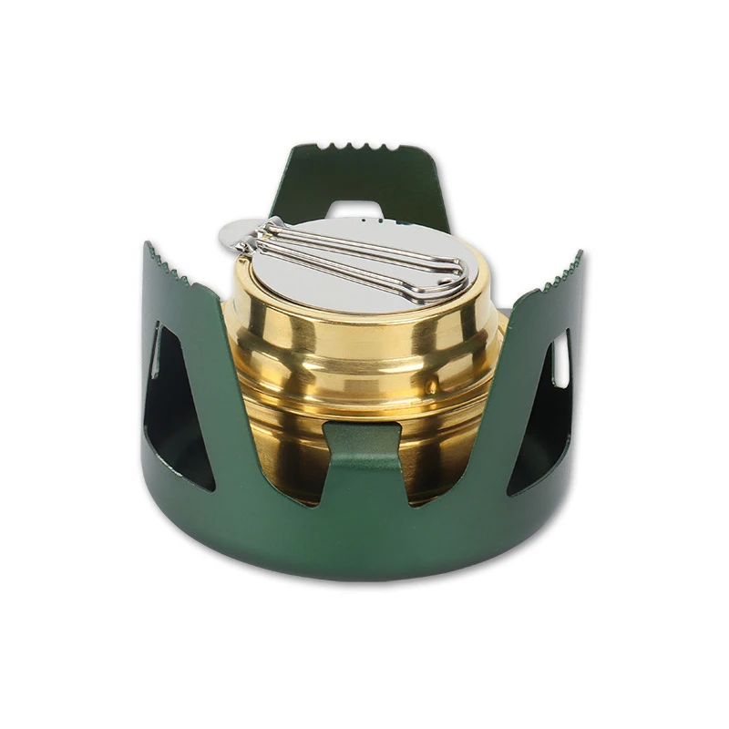 Mini Alcohol Backpacking Stove Lightweight Spirit Burner with Aluminium Stand for Camping Hiking and Picnic