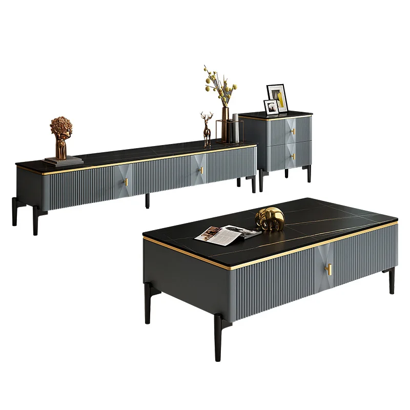 Factory Sells Wholesale Living Room Luxury Nordic Marble Top Tv Stand Modern Solid Wood Tvs Cabinet