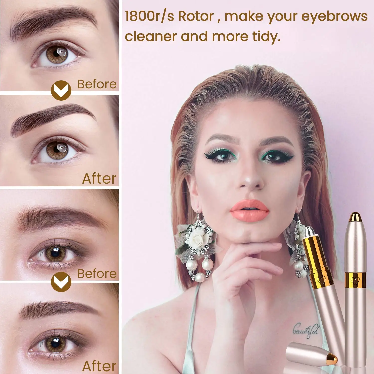 Машинка для удаления волос бровей/мини-триммер для бровей, электрический триммер для бровей