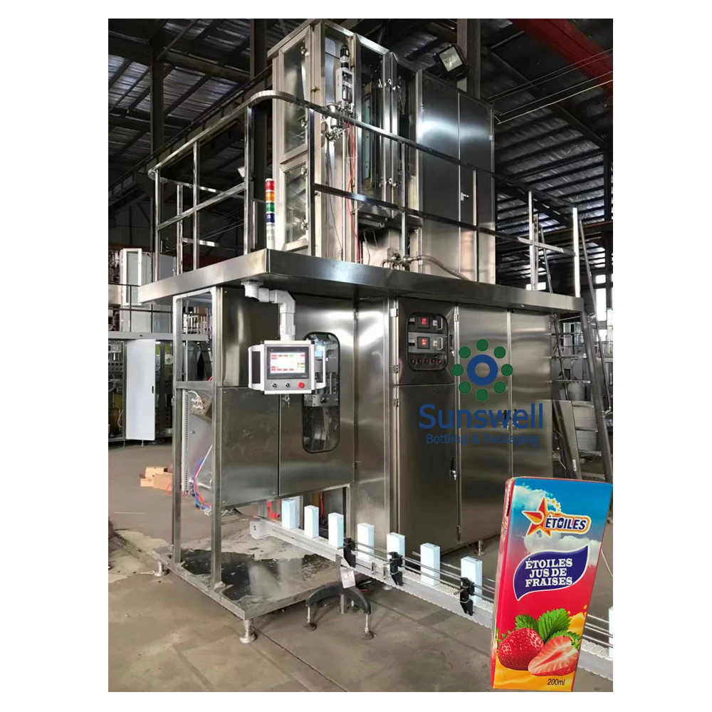 Automatic Neutral aseptic liquid brick paper carton filling machine