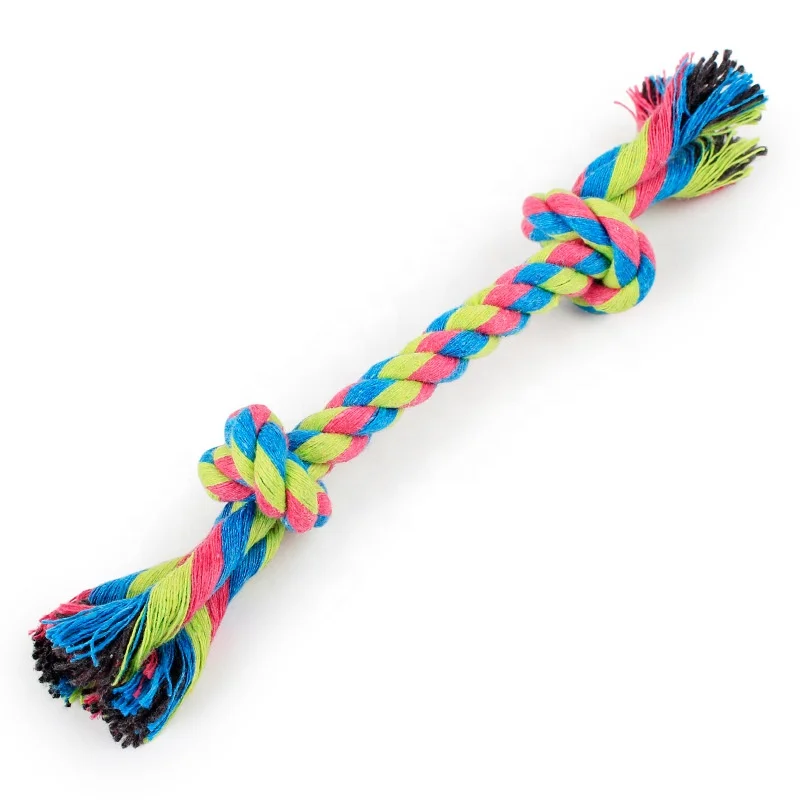 
Wholesale Pet Training Bite Braided Knots Cotton Rope Dog Chew Toys chew toys with cotton rope 