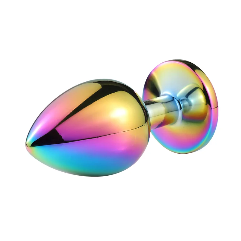 Factory Wholesale Colorful Rhinestone Butt plug Decorative Crystal Rainbow Small Medium Large Metal Anal Butt Plug
