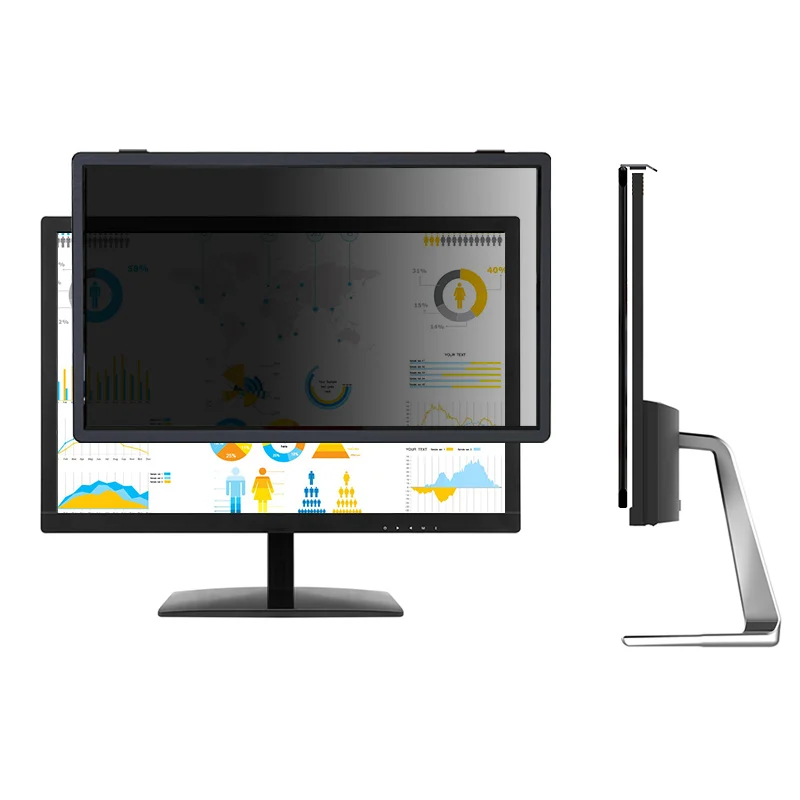 Wear-resisting removable Translucence frame PET privacy filter for imac 24 screen protector