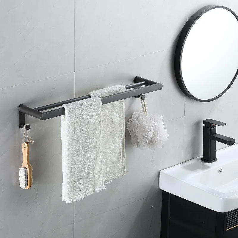 Luxury stainless steel 6 Piece Sets Decor Hardware Towel Toiletries Accessories Bathroom Accessories Set