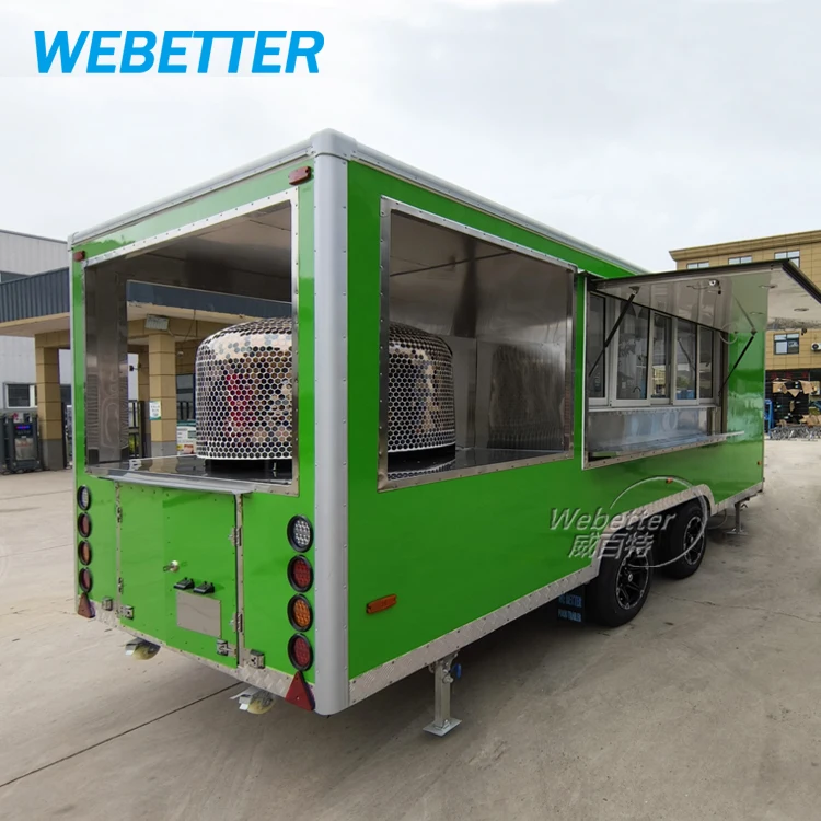 WEBETTER Square Deep Fryer BBQ Fast Food Trailer Fully Equipped Mobile Kitchen Remolque Concession Food Truck For Sale In USA