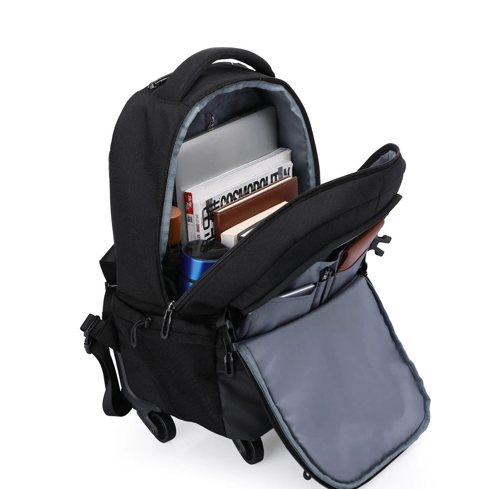 Custom large capacity soft fabric big suitcase trolley business travel bag custom duffle bag