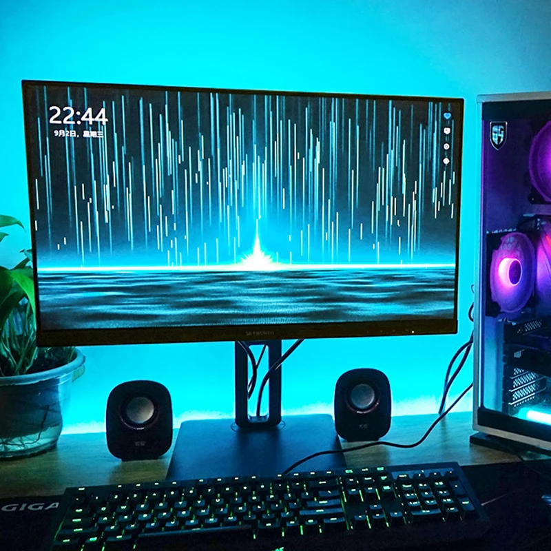 
USB 16.4ft/5M waterproof IP20 16 Colors & 24Key Wireless Remote Controller TV Backlights with USB Powered for TV Desktop PC 