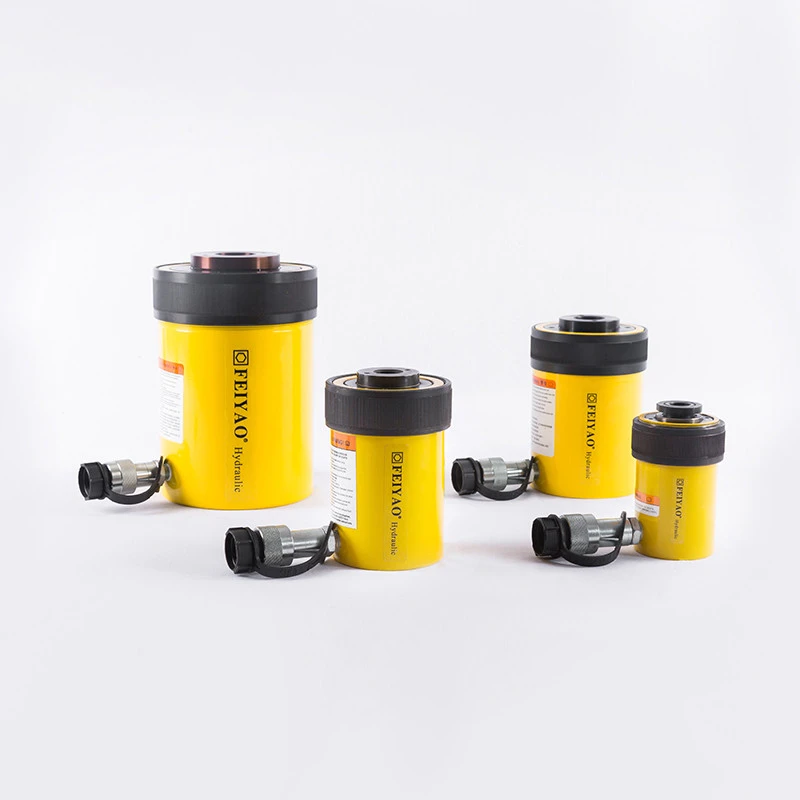 China FEIYAO Brand Single Acting Hollow Plunger small Hydraulic jack/cylinder