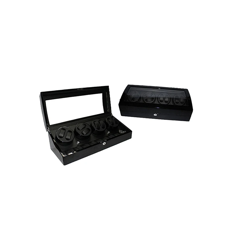 Automatic Rotation Watch Winder Box Mabuchi Motor Black Glossy Lacquer Wooden 8+12 Watch Shaker