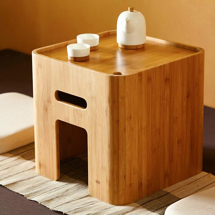 Bamboo Modern Tea Table Design Gongfu Tea Table Japanese Tea Table with Tatami Mats