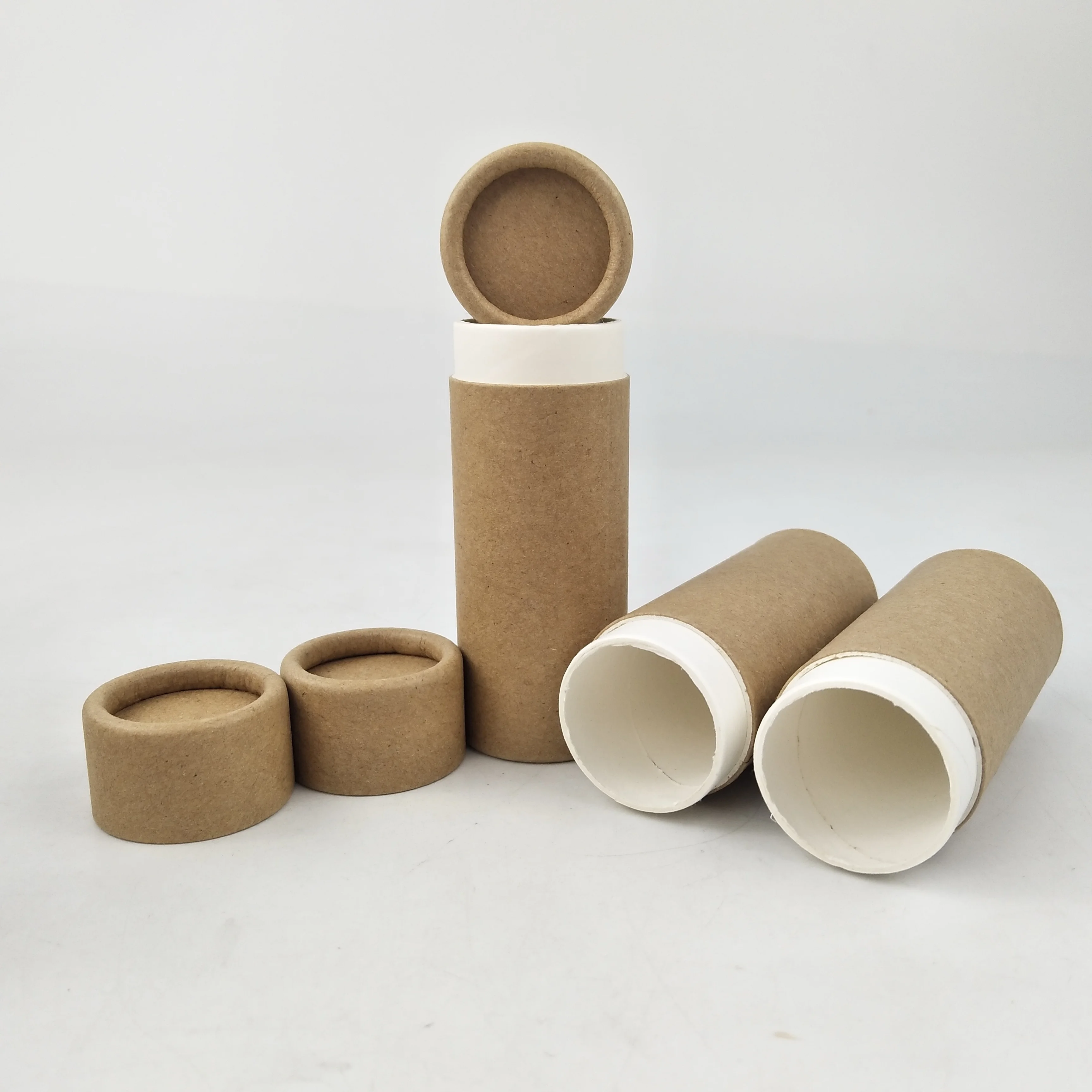 wholesale 50ml biodegradable paperboard lip balm kraft tube