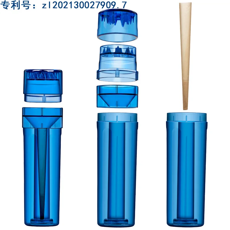 J03 New Plastic Pre Roll Cone Filling Herb Tobacco Grinder For Smoking