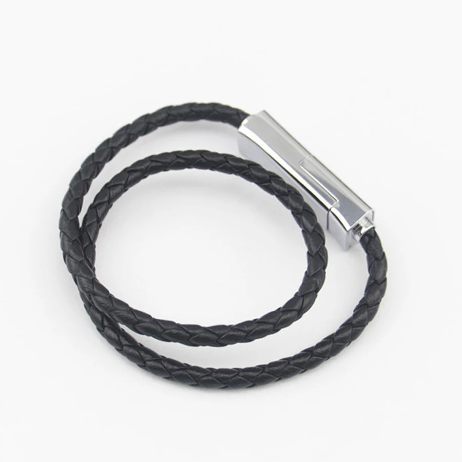 New Arrival Leather Braided Bracelet USB Cable Magnetic Cable For Samsung