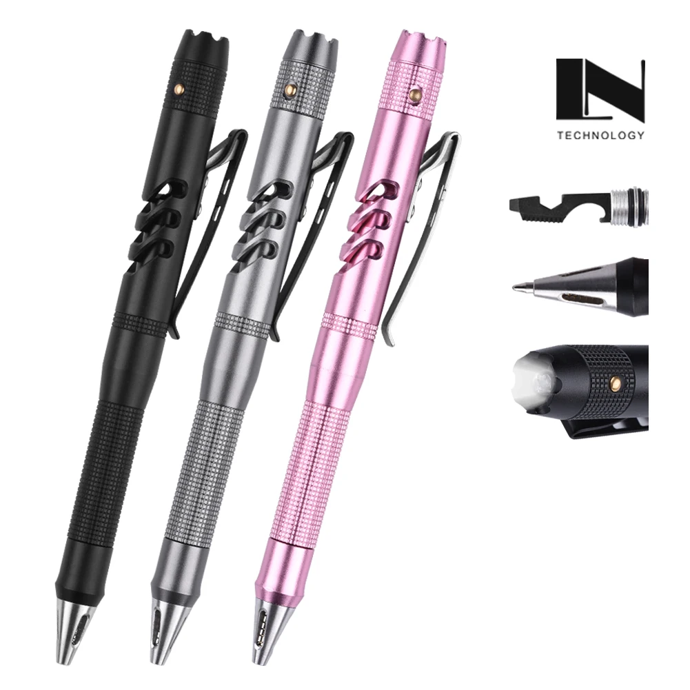 
Multifunction Self Defense Gadgets Tungsten Steel Head Tactical Pen With Led Flashlight And Multi Tools For Men 