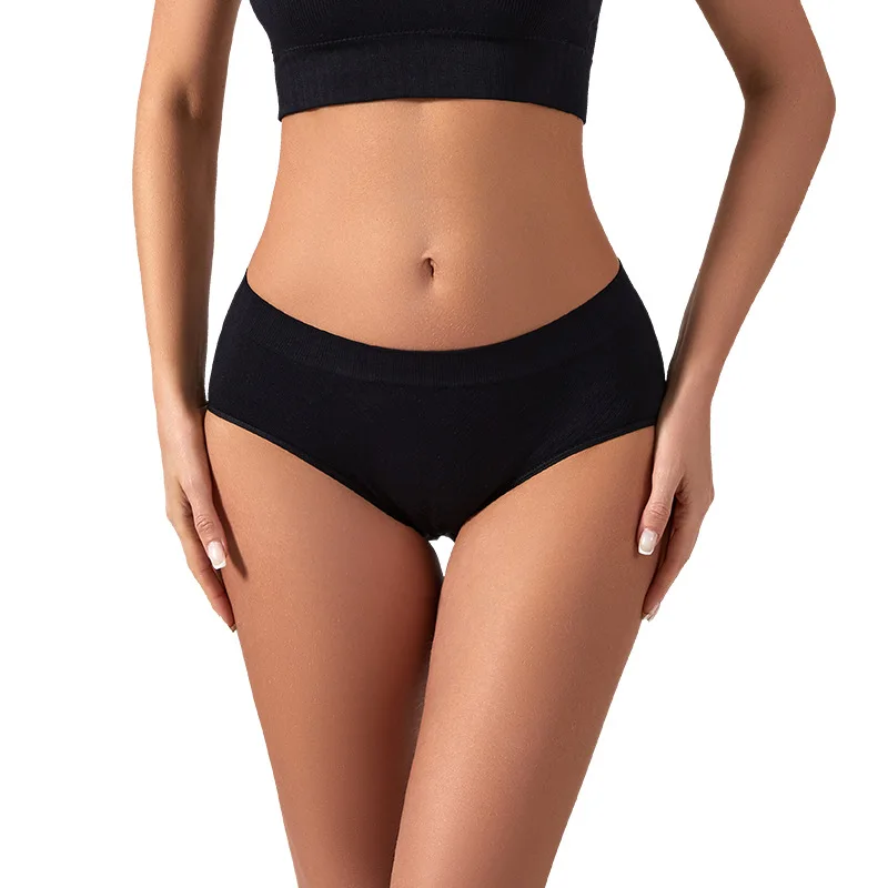 FF1820 Women Plus Size Low Waist Panties Girls Breathable Cotton Underpants Brief Women Seamless Cotton Underwear