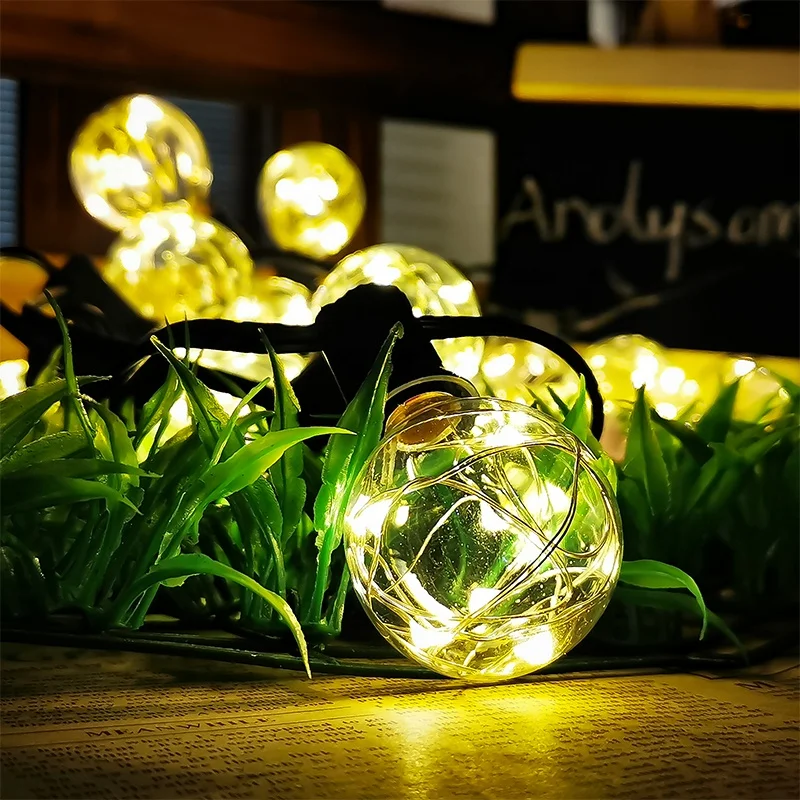 G40 LED String Light Copper Wire Globe Fairy String Garland Light 8 Mode Patio String Light for Wedding Party Holiday Decor