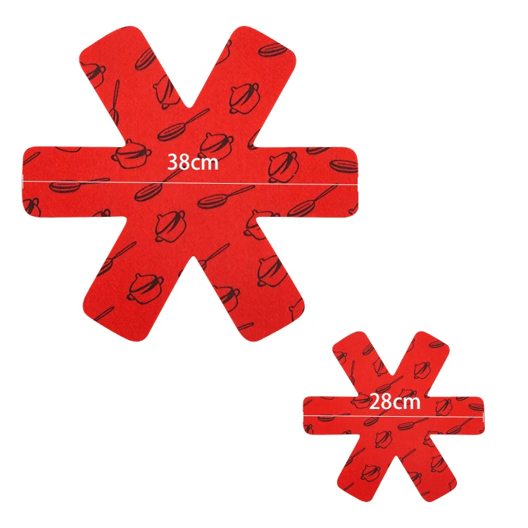 Wholesale  cheap custom logo high quality felt material 12 pcs coaster pan mat felt pot protector