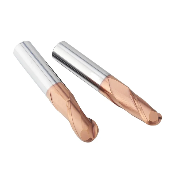 DOHRE Solid Carbide 2 Flutes Ball Nose End Mills Cutting Tools For CNC Metal Cutter