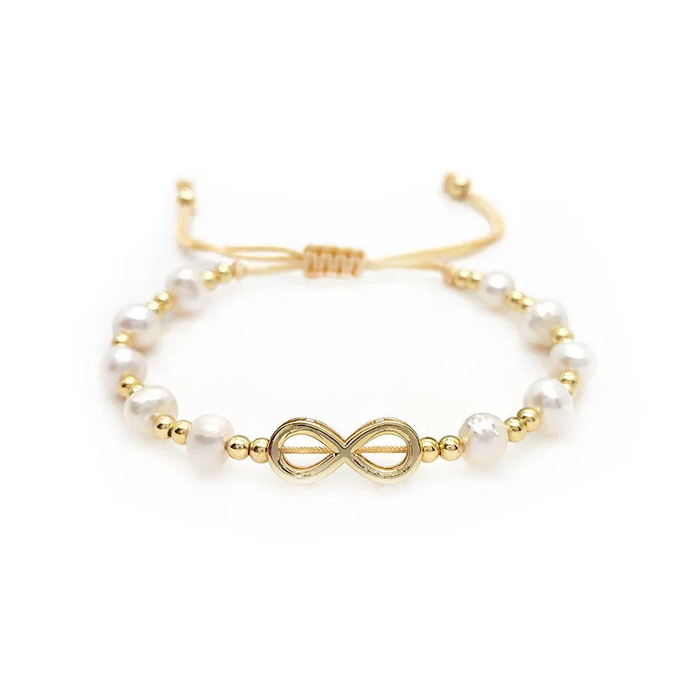 Bohemian Style Bracelets With heart For Baby Girl Women Branded Designer Customizable pearl Beaded Charm Elastic adjust Bracelet