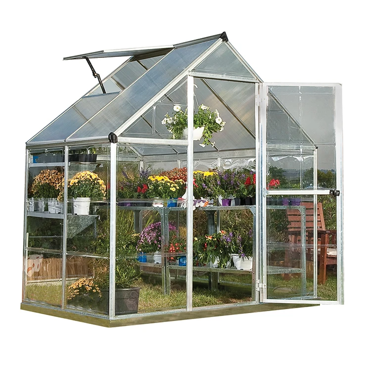Aluminium  greenhouse unique design high quality greenhouse heat treated durable strong resistance glass greenhouse