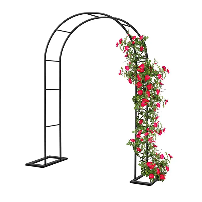 HOT Outdoor Flower Garden Arch Trellis Party Wedding Garden Backdrop Arch With Base For Flower Door Party Event Balloon Decor