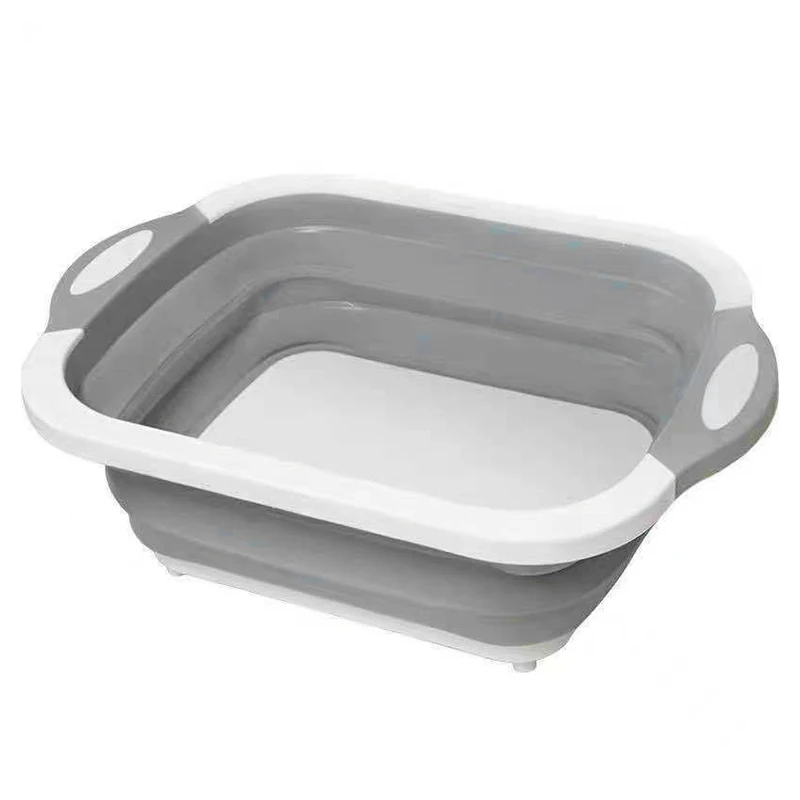 New Multi-function 2 In 1 Plastic folding Collapsible Containers ,Kitchen Mats Cutting Board