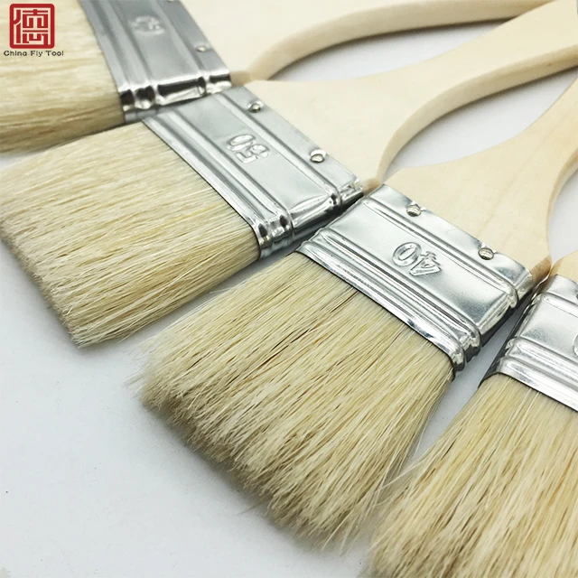 CTBB001 BBQ High quality eco-friendly  double boiled pig bristle barbecue paint brushes