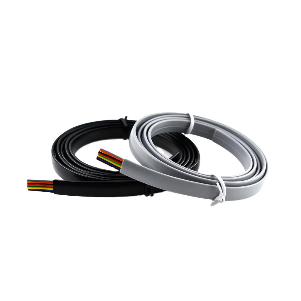 RJ45 8p8c 30/28/26AWG Copper Wire 8 Core Telephone Flat Cable 8C