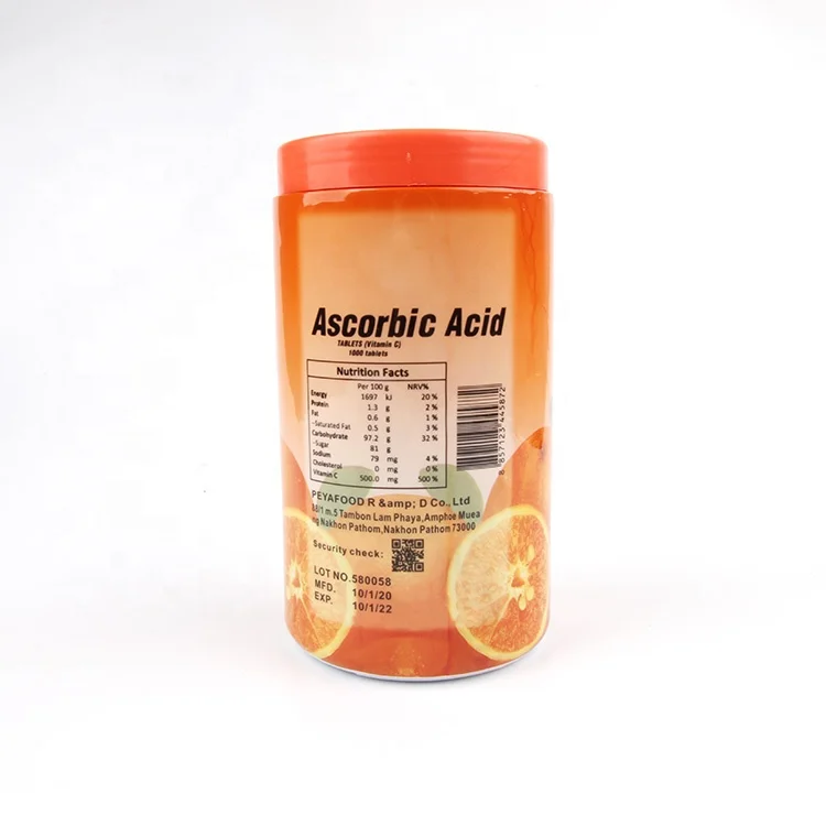 Таблетки из сыворотки с шипучим витамином C, 1000 мг, аскорбиновая кислота