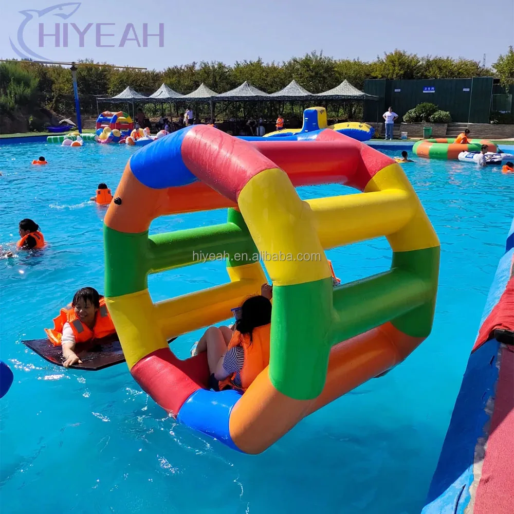 Interactive Team Building Party Games Lawn Inflatable Roller Wheel Inflatable Water Running Roller for Kids and Adults