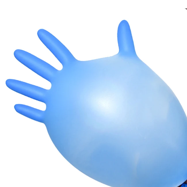 nitrile blue disposable exam medical cleaning gloves