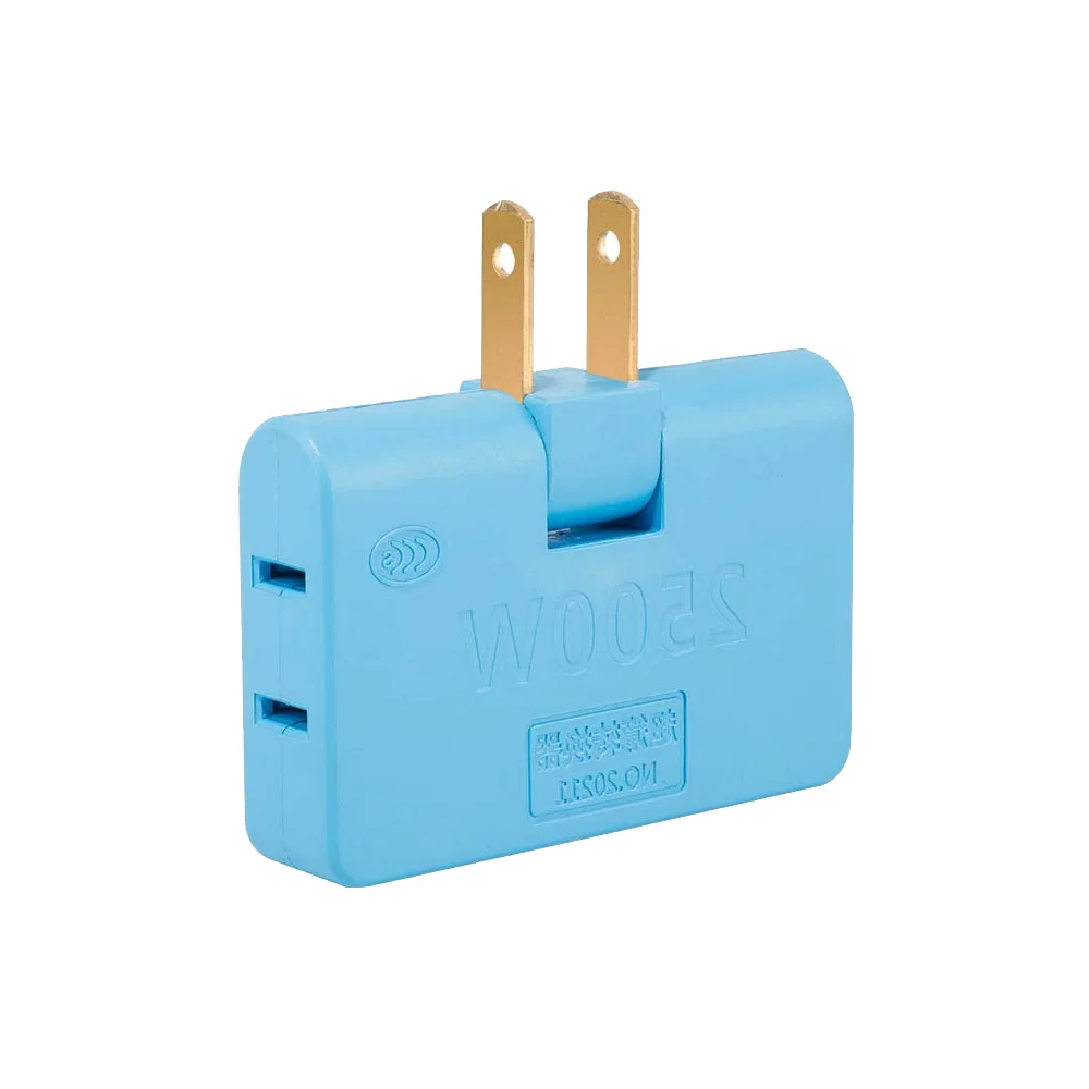 Stock hot sale USA Mini 3 in 1 ultra thin converter plug can rotate wall slot american power adapter plug In Japan Canada